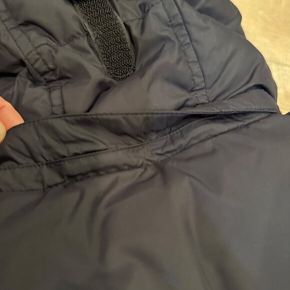 LANDS END MENS MEDIUM 38-40 HOODED PUFFER JACKET COAT NAVY BLUE - Picture 6 of 9